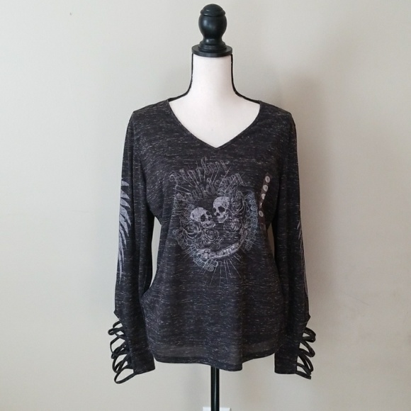 Harley-Davidson Tops - HARLEY-DAVIDSON Fitted Long Sleeve Top